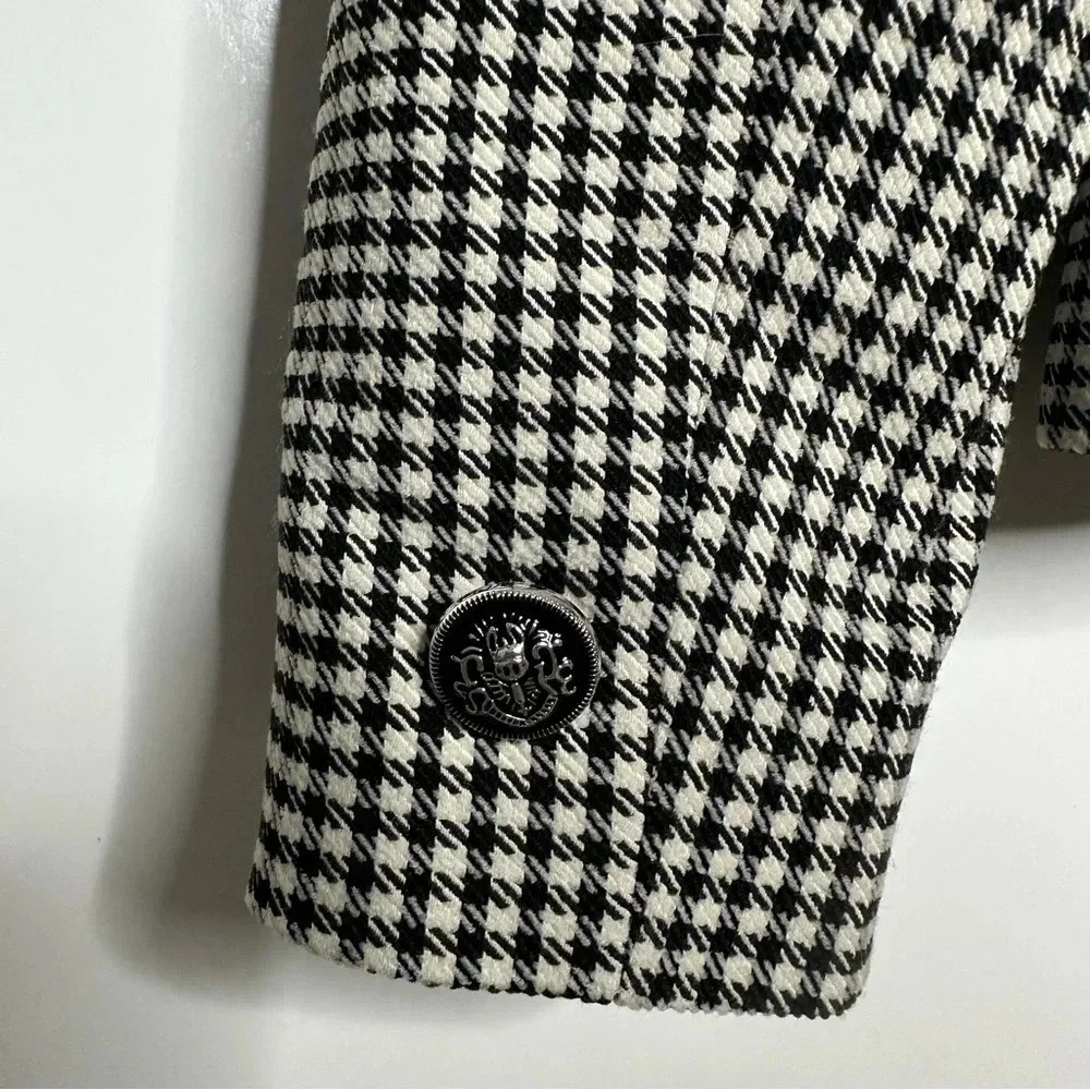 Rachel Zoe Houndstooth One Button Blazer Size Large - Picture 5 of 9